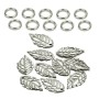 Inele din metal pentru codite afro RNG57KK Argintii , Set 10 bucati + 10 inele Cadou